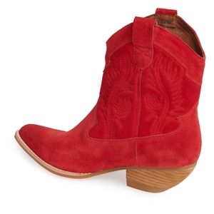 Red Calvera Western Boot by JEFFREY CAMPBELL 6.5